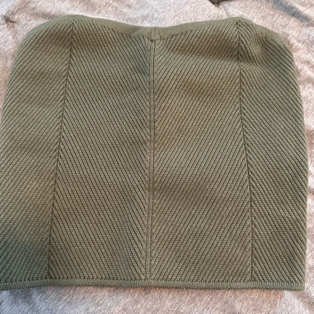 NWT AERIE Olive Green Sweater Tube Top